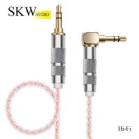 SKW Aux Cable for Car(Hi-Fi Sound),3.5 mm to 3.5 mm Aux Cord/Stereo Audio Cable/Headphone Cable for Home Stereo,iPhone,iPod,IPad,Echo Dot,Sony & More-1.6Feet-Pink