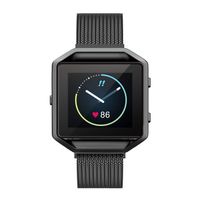 Yutior Metal Bands Compatible with Fitbit Blaze Smart Watch, Stainless Steel Magnetic Replacement Band with Frame Small & Large for Women Men, Champagne Gold, Black, Silver, Colorful, Rose Gold