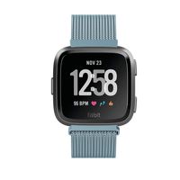 Yutior Metal Bands Compatible with Fitbit Versa 2 / Fitbit Versa Lite & SE/Fitbit Versa Smart Watch, Stainless Steel Metal Replacement Small Large for Women Men, Black, Champagne, Rose Gold, Silver