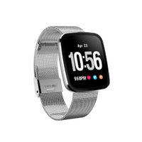 Boens Smart Watch，Waterproof Bluetooth Business Band Multi Mode Sleep Monitor Step Calorie Counter Blood Pressure Monitor Sports Bracelet for iPhone XR IOS，Sliver