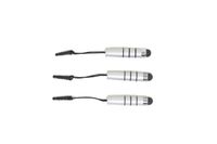 SLY Slim Capacitive Stylus Rubber Tip Pen for All Touch Screen Devices Set of 3 (Silver)