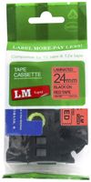 1/Pack LM Tapes - Premium 1" Black Print on Red Label (24mm 0.94 Laminated) Compatible with Brother TZe-451 P-Touch Tape and Comes with a Great Tape Color/Size Guide for Easy reordering.