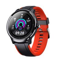 GOKOO Smart Watch Sport Activity Tracker Waterproof Smartwatch for Men with Blood Pressure Heart Rate Sleep Monitor Breathing Train Step Distance Calorie Full Touch Camera Music Control (Black-Red)