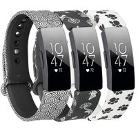 Baaletc Bands Compatible with Fitbit Inspire Hr&Inspire&Ace 2 Accessories Band Sport Strap Inspire Hr Bands for Women(Fairy/Cloud/Paw 3pack Small)