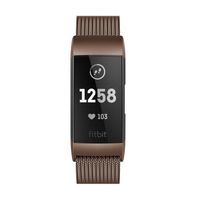 Yutior Metal Bands Compatible with Fitbit Charge 3 and Charge 3 SE Fitness Tracker, Stainless Steel Magnetic Small (5.5" - 8.5") Large (6.1" - 9.9") Replacement Strap for Women Men