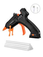 TOPELEK Cordless Hot Glue Gun Kit, 15W Mini Glue Gun with 10Pcs Glue Sticks, USB Charging Hot Melt Glue Gun for DIY Crafts, Quick Repairs, Home, School, Office Arts