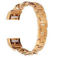 WETAL for Fitbit Charge 2 HR Bands, Adjustable Replacement Metal Bands/Strap with Adaptor for Fitbit Charge 2 Heart Rate Fitness Wristbands Large/Small/Silver/Black/Gold/Rose Gold
