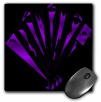 3dRose LLC 8 x 8 x 0.25 Inches Purple Fan Mouse Pad (mp_6884_1)
