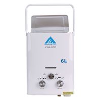Instant Hot Water Heater LPG Gas Propane Boiler 6L Tankless 1.6GPM w/Carry handle, Bathroom Shower