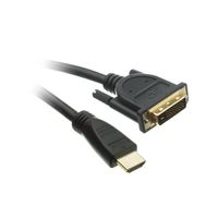 ACL 6 Feet HDMI Male to DVI-D Male (Single Link) Cable, Gold Plated, CL2 Rated, Black, 10 Pack