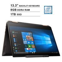 2020 NexiGo Upgraded Spectre x360 13.3 Inch FHD 1080P Touchscreen 2-in-1 Laptop| Intel 4-Core i7-8565U up to 4.6GHz| 8GB DDR4 RAM| 1TB SSD| Intel UHD 620| Backlit KB| FP Reader| WiFi| Windows 10