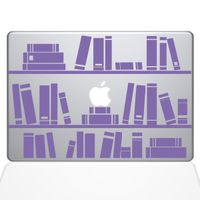 The Decal Guru 1649-MAC-15P-LAV Bookshelf Library Decal Vinyl Sticker, Lavender, 15" MacBook Pro (2015 & Older)