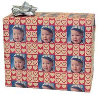 Birthday Custom Gift Wrap | Personalized Photo Gift Wrapping Paper (10 Foot Roll, Hearts)