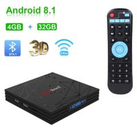Greatlizard Android 8.1 T9 TV Box 4GB DDR3 32GB EMMC Quad Core 32bit Support 4K HD 2.4G WiFi Bluetooth