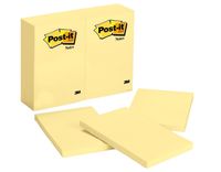 Post-it Notes, America's #1 Favorite Sticky Note, 4 x 6-Inch, Canary Yellow, Pack of 12 Pads (659)