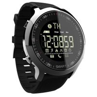 LCNINGZNSB EX18 Bluetooth Smart Watch Men Women Unisex Smart Watch Call Message Reminder Pedometer Sport Fitness Tracker for iOS Android Phone (Color : Black)