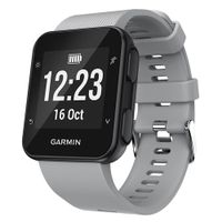 QGHXO Band for Garmin Forerunner 35, Soft Silicone Replacement Watch Band Strap for Garmin Forerunner 35 Smart Watch, Fit 5.11 inches-9.05 inches (130mm-230mm) Wrist (Gray)