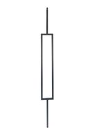 T81 - Iron Balusters - Single Rectangle - Hollow - 44 in X 1/2 in Square - Box of 10 (Satin Black)
