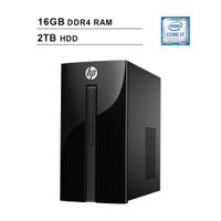 HP Pavilion 460 Premium Desktop, Intel Quad-Core i7-7700T up to 3.8 GHz, 16GB DDR4 RAM+16GB Optane RAM, Intel HD 630, 2TB HDD, HDMI, WiFi, Bluetooth, DVD, Keyboard, Mouse, Windows 10 Home