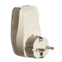 OREI 3 in 1 Schuko Travel Adapter Plug with USB and Surge Protection - Grounded Type E/F - Germany, France & More