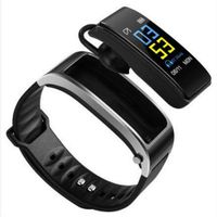 Pesly 2-in-1 Smart Bracelet with Bluetooth Earphone, Waterproof Smart Watch Bracelet (Gray)