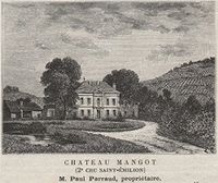 Saint-ÉTIENNE-DE-Lisse. Chateau Mangot (2e Cru Saint-Émilion). Small - 1908 - Old Print - Antique Print - Vintage Print - Printed Prints of Gironde