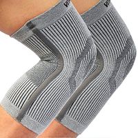 Vital Salveo-Compression Joint Protection Recovery Knee Sleeve/Brace S-Support, Pain Relief, Sports and Daily wear-Light Grey (1 Pair)-X-Large