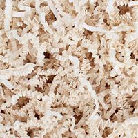 1 LB Light Ivory Crinkle Shred Gift Basket Shred Crinkle Paper Filler Bedding by COTU (16 oz)