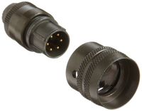 Amphenol Industrial PT06E-10-6P Circular Connector Pin, Environmental Resisting, Bayonet Coupling, Solder Termination, Straight Plug, 10-6 Insert Arrangement, 10 Shell Size, 6 Contacts