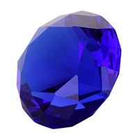 F-ber 1pcs 40mm (1.6") Blue Crystal Faceted Cut Glass Giant Diamond Paperweight Wedding Favor Home Decor