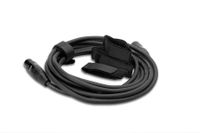 Hosa WTI-148G Black Hook and Loop Cable Organizer with Center-Pass Gap, 5-Pieces