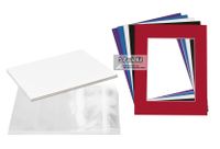 Golden State Art, Pack of 5 Mixed Colors Pre-Cut 16x20 Picture Mat for 11x14 Photo with White Core Bevel Cut Mattes Sets. Includes 5 High Premier Acid Free Matts & 5 Backing Board & 5 Clear Bags