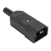 uxcell AC250V 10A Male 3Terminals Panel Mount IEC320 C14 Power Socket Adapter Connector