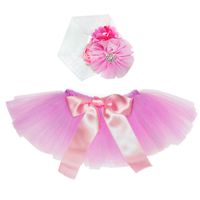 Newborn Girl Photography Outfits - Infant Photography Props/Baby Girl Photo Props - Pink Newborn Tutu Skirt and Headband Set