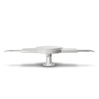 Continu.us Omni-Directional Amplified RV Antenna | Digital TV 360° Reception, 55 Mile Range, Power Amplified Recreational Vehicle HD Caravan Antenna. Portable, Compact & Waterproof. (White)