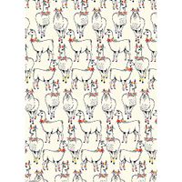 Whimsical Floral Llamas Pack of Two Sheets Birthday Anniversary Celebration Gift Wrapping Paper (19.5" x 27")