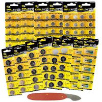 100pc Assorted Watch & Coin Cell Pack CR2032 CR2025 CR2016 A28PX AG13 AG4 + More