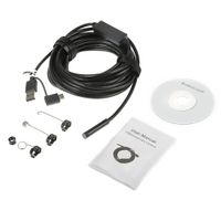 USB Endoscope,3 in 1 Endoscope Inspection Camera 0.3 Megapixels Waterproof Snake Camera with 6 Adjustable Led Light for Android Micro, Type c, USB PC - 5 Meters,Black