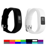 Dunfire Replacement Wristbands and Clip Cases for Garmin Vivofit 3 and Vivofit JR, Large Size and Small Size Bands, One Size Clip Case (2PCS - Black&White, Small for Kids)