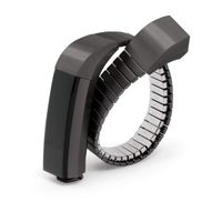 Twist-O-Flex Metal Expansion Black Stainless Steel Stretch Band Replacement for The Fitbit Alta and Alta HR in a Size XL by Speidel