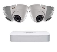 Lorex Super HD Indoor/Outdoor Home Security System, 4K N841A NVR, 2K 5MP E581CD IP Dpme White Camera, Color Night Vision, Smart Motion Detection and Voice Control- 4 Dome Camera w/ 8 Ch 2TB NVR