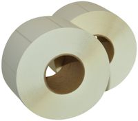 Compulabel Thermal Transfer Shipping Labels, 4 1/2 inch x 2 1/2 inch, White, Permanent Adhesive, Perforations Between Labels,2350 Per Roll, 4 Rolls