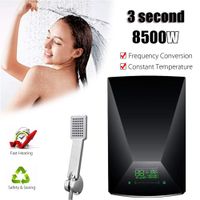 BTSSA Tankless Water Heater,8500W 0.6MPa 220V Kitchen Shower Heater Wear-Resistant and Scratch-Resistant Waterproof and Anti-Fog