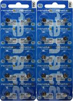 Renata 20 Silver Oxide 364 Zero Mercury Electronic Batteries