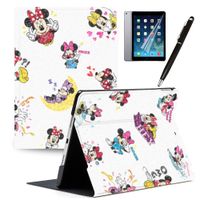 LJX iPad 7th Generation 10.2" 2019 Case Mickey Minnie Mouse Cute Cartoon Cover PU Leather Stand Protection Smart Auto Sleep/Wake Shell Compatible for Apple iPad 10.2 inch 2019#H