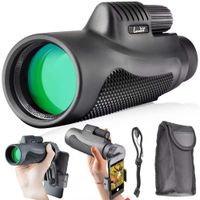 Landove Monoculars 10x42 Compact Monocular Spotting Scope HD Telescope Camping Hunting Traveling Sporting Events Bird Watching Smartphone Adapter Carrying Case