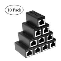 Rj45 Coupler,cat6 Coupler Female to Female Support Cat7/Cat6/Cat5,10 Pack JH-LINK Ethernet Coupler