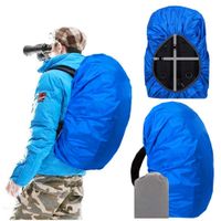 Joy Walker Backpack Rain Cover Waterproof Breathable Suitable for (15-30L, 30-40L, 40-55L, 55-70L, 70-90L) Backpack Hiking/Camping/Traveling (Blue, Middle (for 30-40L Backpack))