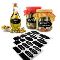 KIQ Chalkboard Labels & Erasable Chalk Pen, Adhesive Removable Vinyl, Reusable, Write-on Food Storage Containers Label Stickers Organizer for Garden, Home, Office, Kitchen, Bathroom (3 Pack)