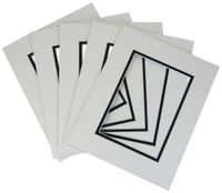 20 11x14 White w/ Blackcore for 8x10 + backing + bags